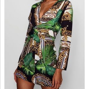 Scarf Wrap shift dress